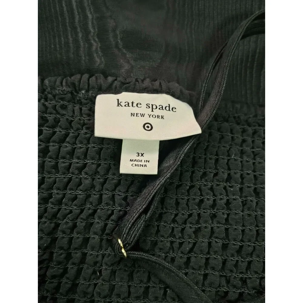 Kate Spade New York x Target Black Tiered Ruffle Midi Dress 3X Plus Size